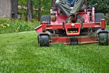 Cutting grass discount on a hill